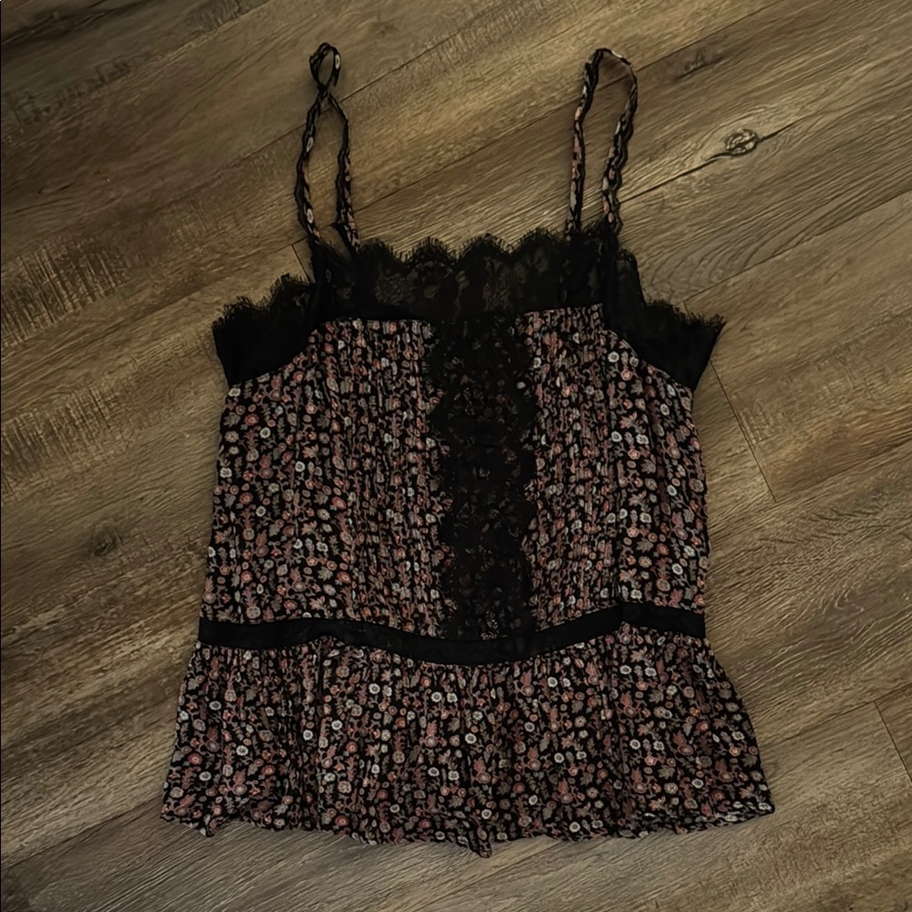 American Eagle Outfitters Black and Pink Camisole Top